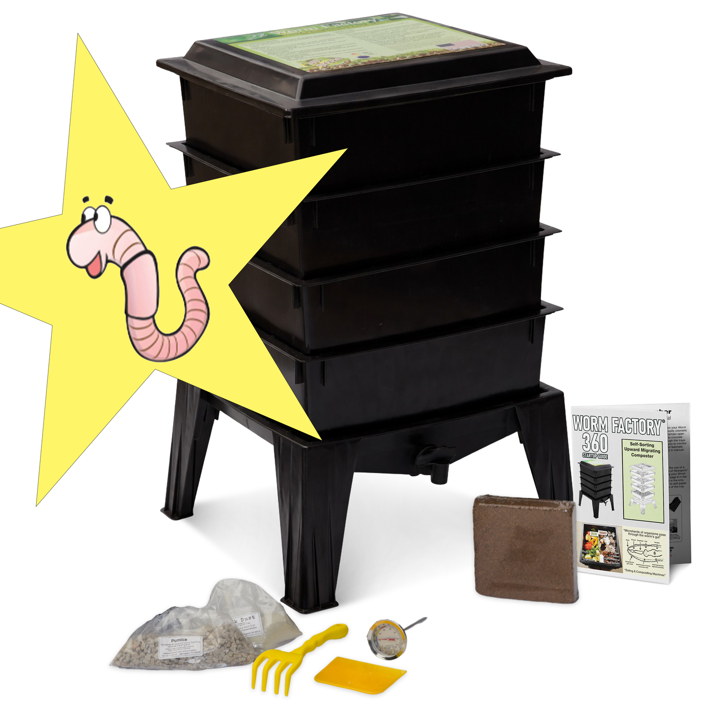 Worm Factory 360 4 Tray with Worms